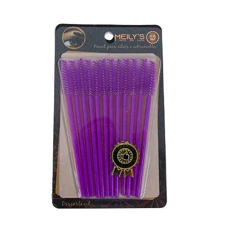 Pincel Meily´s Para Sobrancelhas e Cilios Roxo Ref. Mac-294