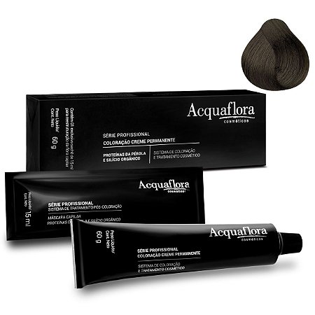 Coloração Creme Permanente Acquaflora 5.73 Castanho Claro Marrom Dourado 60g