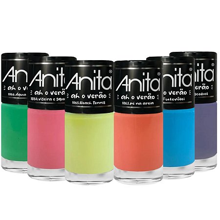 Kit Anita Esmalte Cremoso Ah O Verão 10ml C/6