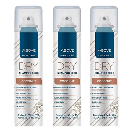 Kit Above Shampoo A Seco Hair Care Dry Coconut 150ml C/3