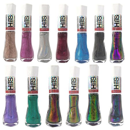 Kit Hits Esmalte Holográfico 5 Free 8ml C/13