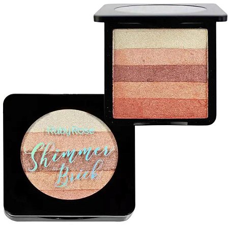 Iluminador Shimmer Brick Ruby Rose 5 In 1 Peachy 3 Hb-7226 7,5g