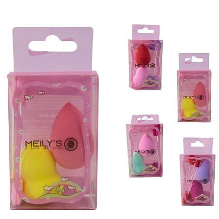 Mini Esponja + Aplicador de Sombra Meily´s Cores Aleatórias Ref. Mac-318