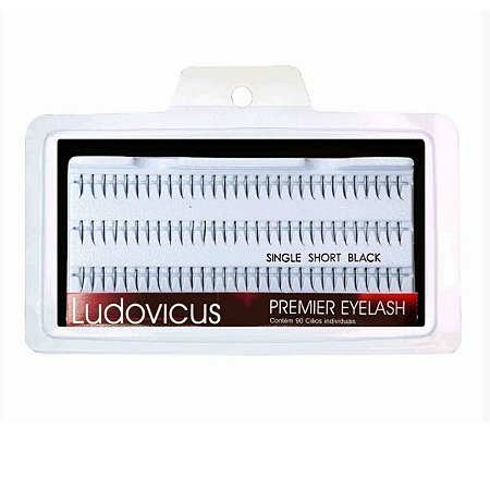 Cílios Individuais Ludovicus Premier Eyelash Single Short Black