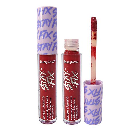 Batom Líquido Ruby Rose Stay Fix Electra 3,2ml