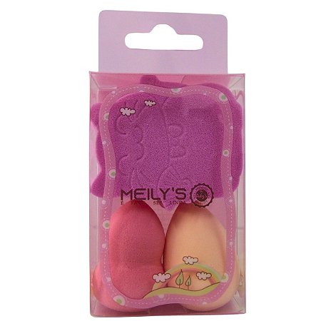 Kit Mini Esponja Meily´s Cores Aleatórias Ref. Mac-321