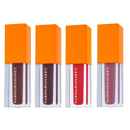 Kit Batom Líquido Mari Maria Makeup Ginger Glow 4ml C/4