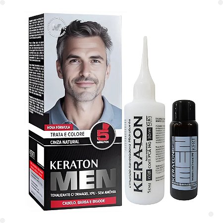 Tonalizante Kert Keraton Men Cinza Natural