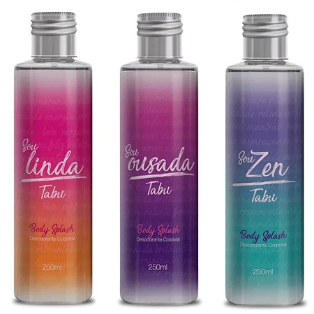 Kit Body Splash Tabu Desodorante Corporal 250ml C/3
