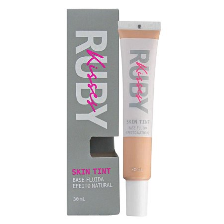 Base Fluida Ruby Kisses Skin Tint Efeito Natural 122 30ml