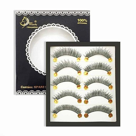 Cílios Postiços Miss Frandy Premium 5 Pares C160115