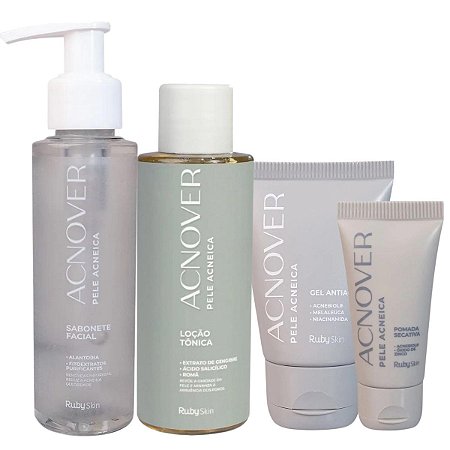 Kit Ruby Skin Acnover Pele Acneica C/4