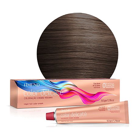 Coloração Vegana Amend Color Delicaté 7.0 Louro Médio 50g