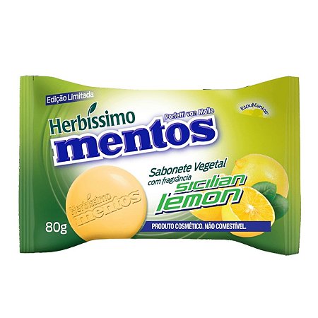 Sabonete Vegetal Herbissimo Mentos Sicilian Lemon 80g