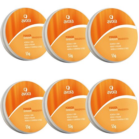Kit Pomada Finalizadora Avora Defrizante 55g C/6