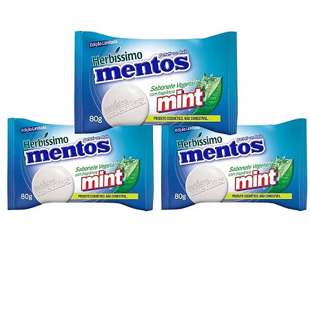 Kit Sabonete Vegetal Herbissimo Mentos Mint 80g C/3