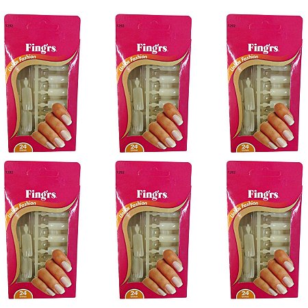 Kit Unhas Postiças Fing'rs Fashion Ref. 1292 C/6