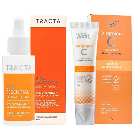 Kit Tracta Vitamina C Sérum Facial + Gel Área dos Olhos