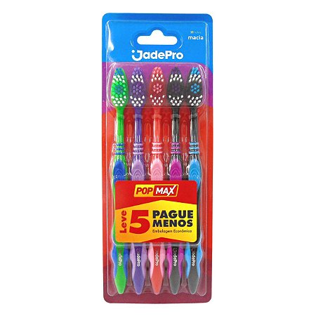 Escova Dental Jade Pro Pop Max Kit C/5