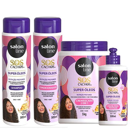 Kit Salon Line Sos Cachos Super Óleos C/4