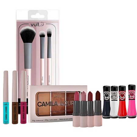 Kit Make + Esmaltes Camila Loures Vult C/13 Un