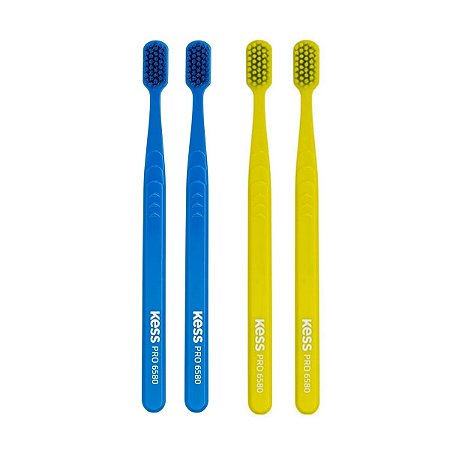Kit Escova Dental Extra Macias Kess Pro Belliz Azul/verde C/4 Un