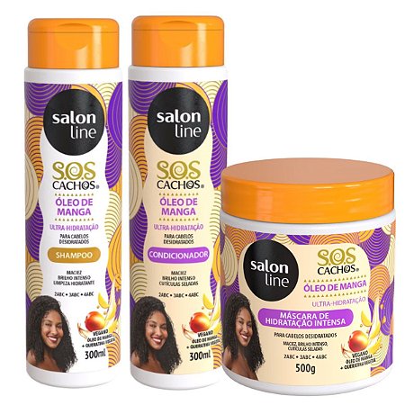 Kit Salon Line Sos Cachos Óleo de Manga C/3