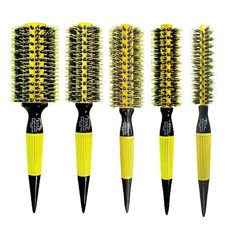 Kit Escova Evas Professional Amarela C/5