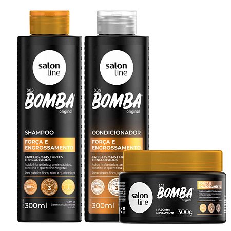 Kit Salon Line Sos Bomba Força e Engrossamento C/3