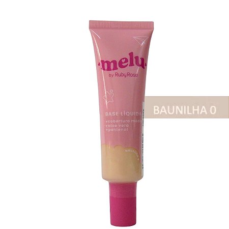 Base Líquida Melu By Ruby Rose Baunilha 0 Hb-8055 29ml