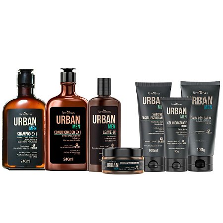 Kit Farmaervas Urban Men Cabelo e Barba C/7