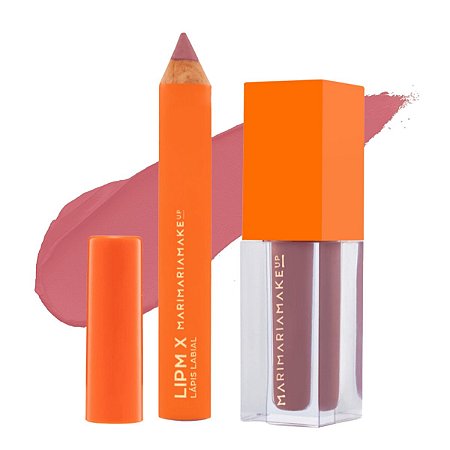 Batom Líquido e Lápis Labial Mari Maria Makeup Lipmix Rose Nude