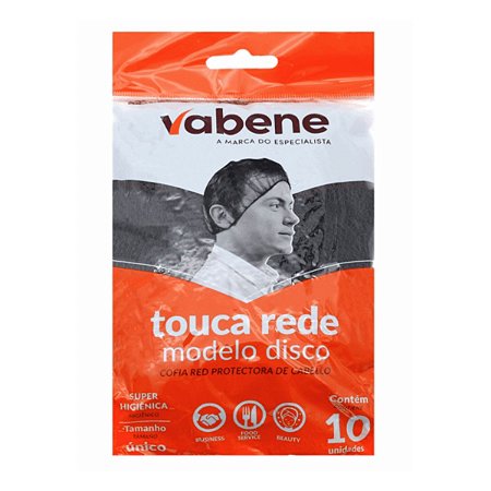 Touca Rede Vabene Modelo Disco Preta Tam:único C/10