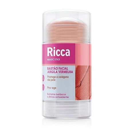 Bastão Facial Ricca Argila Vermelha 30g Cód.3806