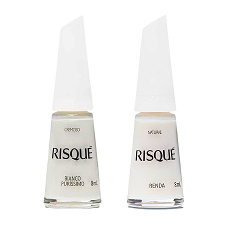 Kit Esmalte Risque Bianco Puríssimo + Renda 8ml