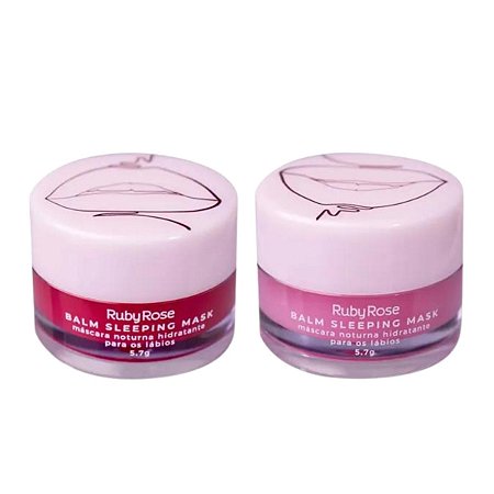Kit Máscara Noturna Hidratante Ruby Rose Balm Sleeping Mask 5,7g C/2