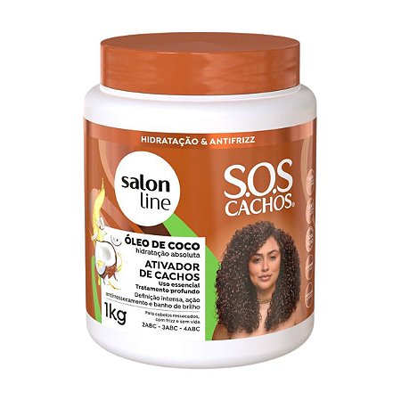 Ativador de Cachos Salon Line Sos Cachos Óleo de Coco 1kg