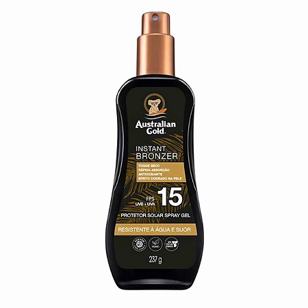 Protetor Solar Australian Gold Instant Bronzer Fps 15 237g