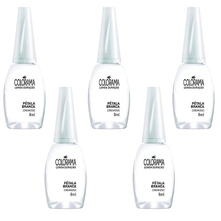 Kit Esmalte Colorama Pétala Branca 8ml C/5