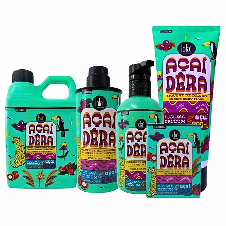 Kit Lola Cosmetics Açai Dêra Lolaterapia C/5