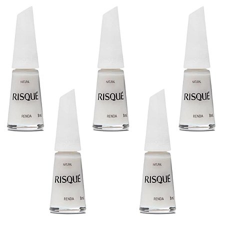 Kit Esmalte Natural Risqué Renda 8ml C/5