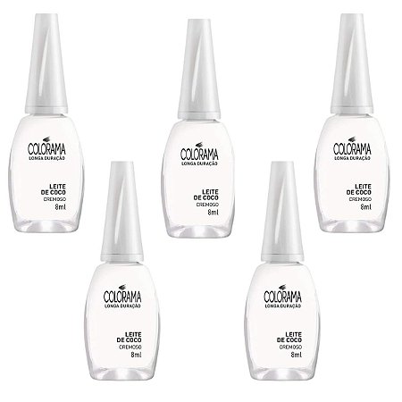 Kit Esmalte Cremoso Colorama Leite de Coco 8ml C/5