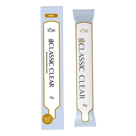 Refil Gel Construtor Para Unhas Vólia Classic Clear 14g