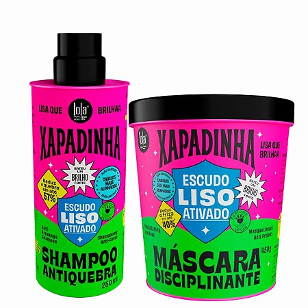 Shampoo Antiquebra + Máscara Disciplinante Lola Xapadinha