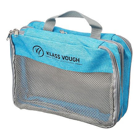 Nécessaire de Viagem Klass Vough Com Compartimentos Azul Ref. Xj-077