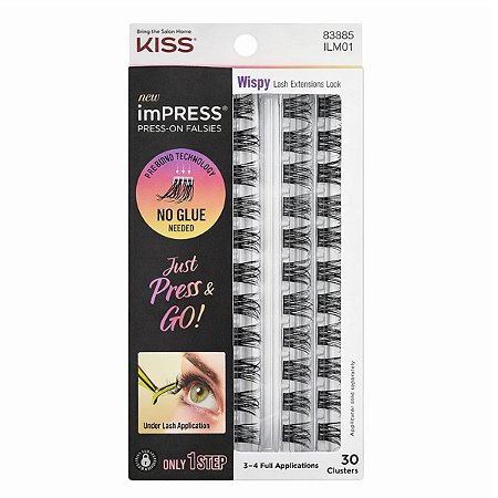 Refil Cílios Autocolantes Kiss New York Impress Wispy C/ 30 Tufos Ilm01