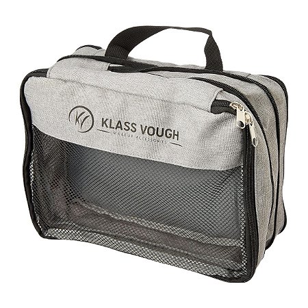 Nécessaire de Viagem Klass Vough Com Compartimentos Preto Ref. Xj-078