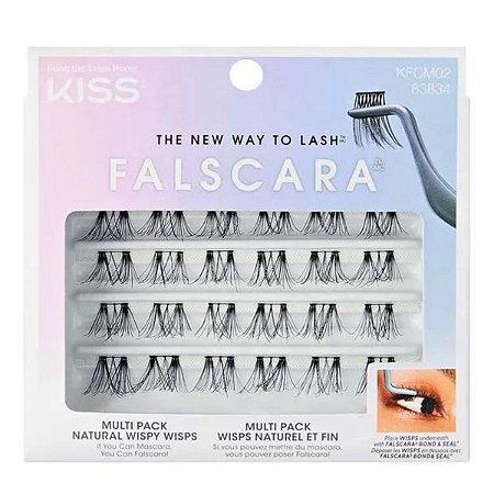Cílios Individuais Kiss New York Falscara Natural Wisps Wisps Kfcm02
