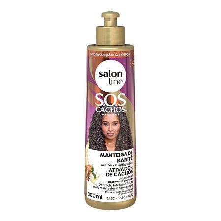 Ativador de Cachos Salon Line Sos Cachos Manteiga de Karité 300ml