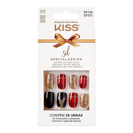 Unhas Postiças Kiss Sd Angels Medium C/28un Sd15x
